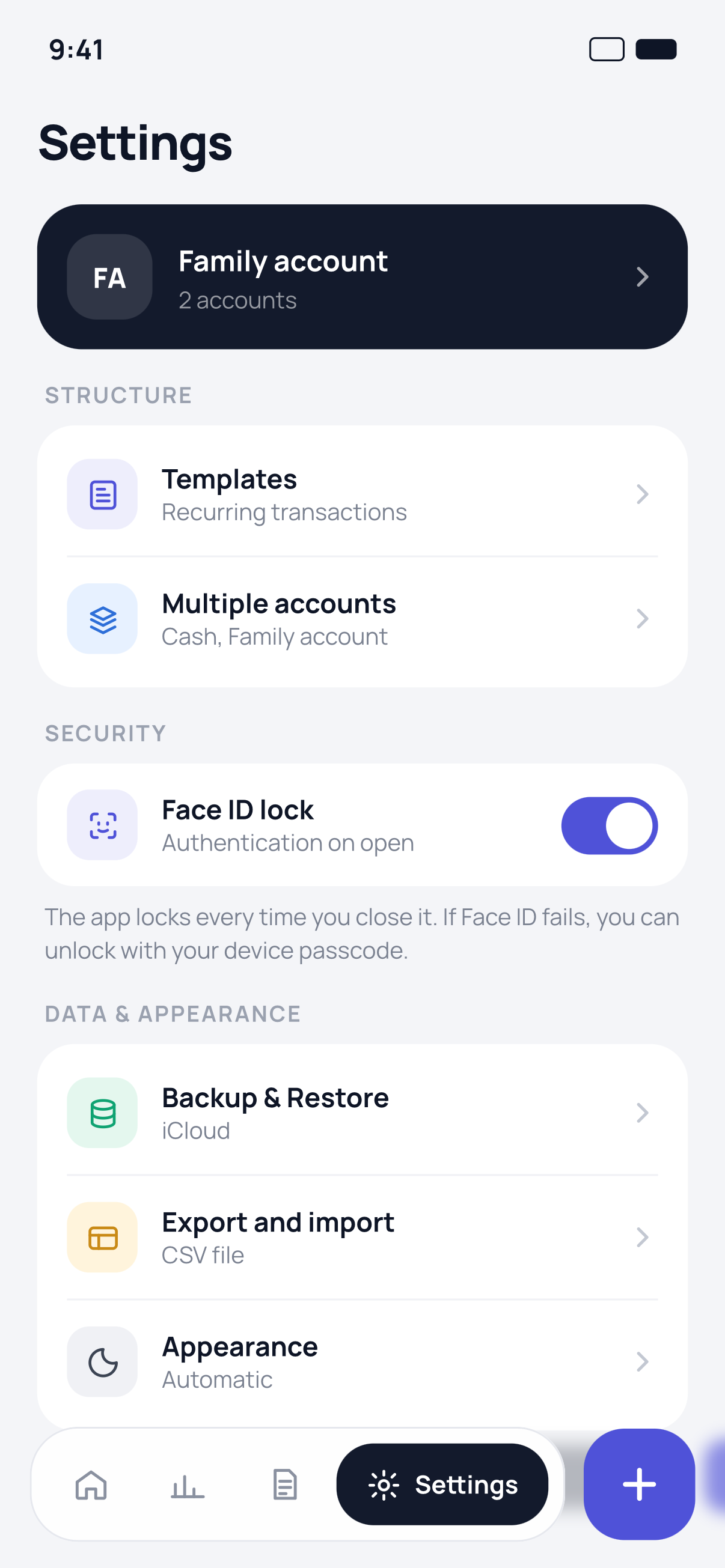 Data stored locally